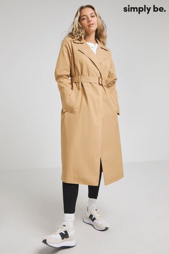 Simply Be Cream Essential Clean Trench Coat (986399) | £65