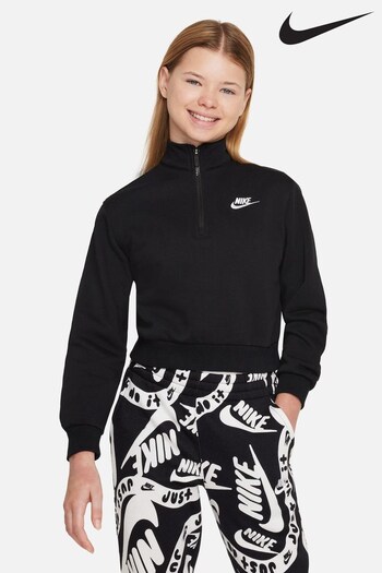 Nike new Black Club Fleece Half Zip Sweatshirt (986473) | £38