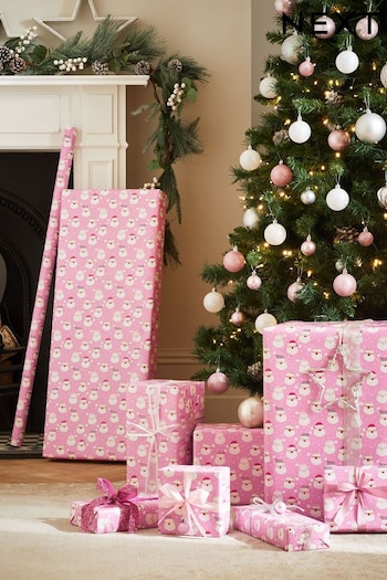 Pink Santa Extra Wide 10 Metre Christmas Wrapping Paper (986479) | £7