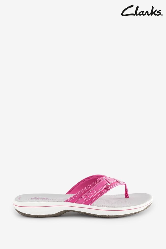 Clarks pink flip flops outlet