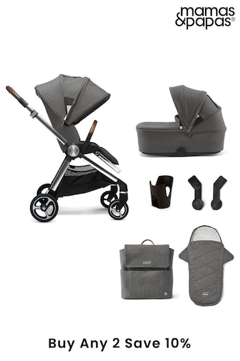 Mamas & Papas Grey Strada Pushchair 6 Piece Bundle in Grey Mist (Save £231) (987389) | £899