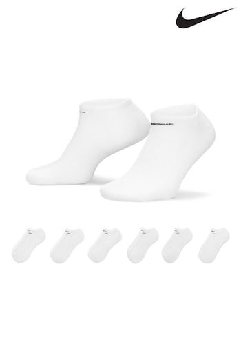 Nike White Essential Training No Show trainer 6 Pack (987550) | £23