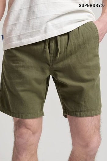 Superdry Green Vintage Overdyed Shorts Aspen (987551) | £45