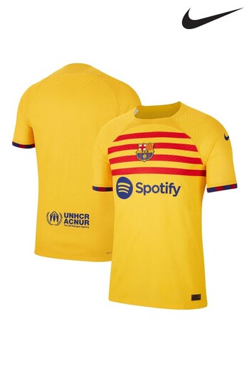 Nike Yellow Barcelona 2023-24 Fourth Vapor Match Shirt (987637) | £115