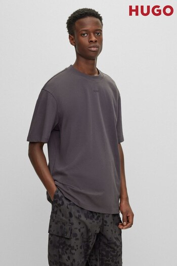 HUGO Grey Central Logo Relaxed Fit T-Shirt (987775) | £45