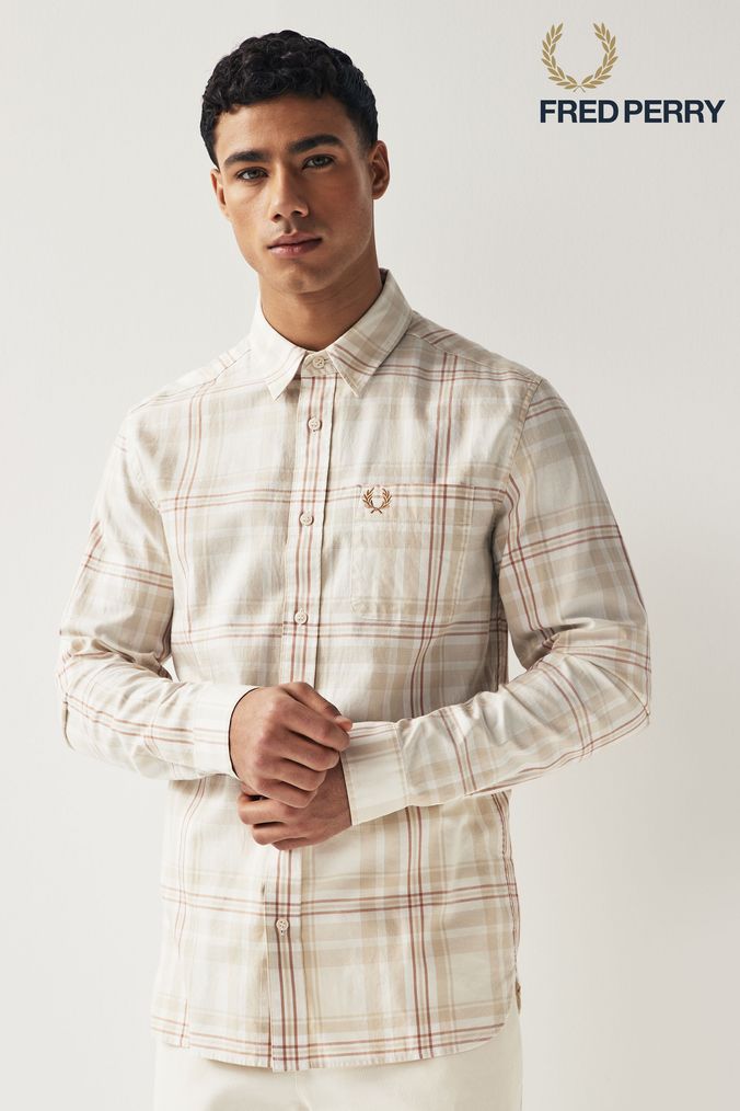 Buy Men s White Fred Perry Shirts Online Next UK