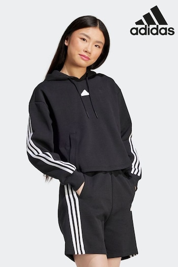adidas Black Sportswear Future Icons 3-Stripes Hoodie (987850) | £55