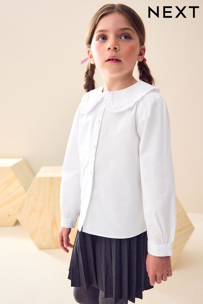 White blouse for girl 2025