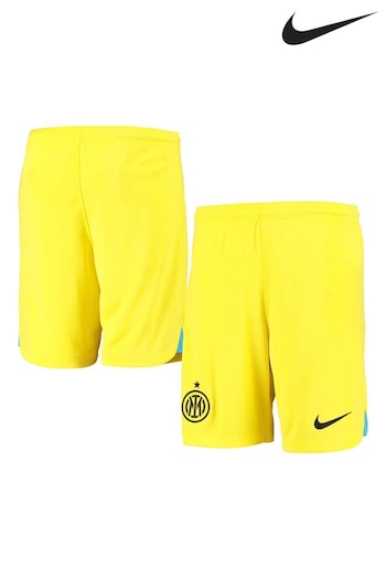 Nike Yellow Inter Milan Third Stadium Raw Shorts 2022-23 (988075) | £33