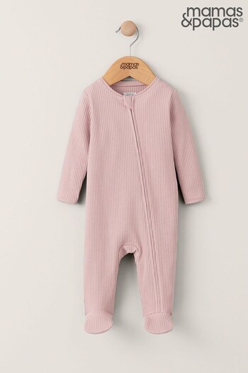 Mamas & Papas Dusky Pink Organic All-In-One (988203) | £16