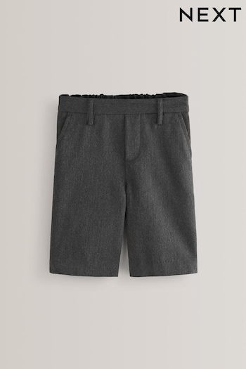 Grey Regular Pull-On Waist Flat Front Shorts (3-14yrs) (988259) | £6 - £13