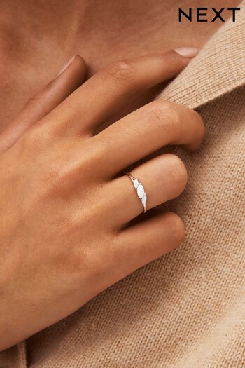 Sterling Silver Opal Stone Ring (988398) | £14