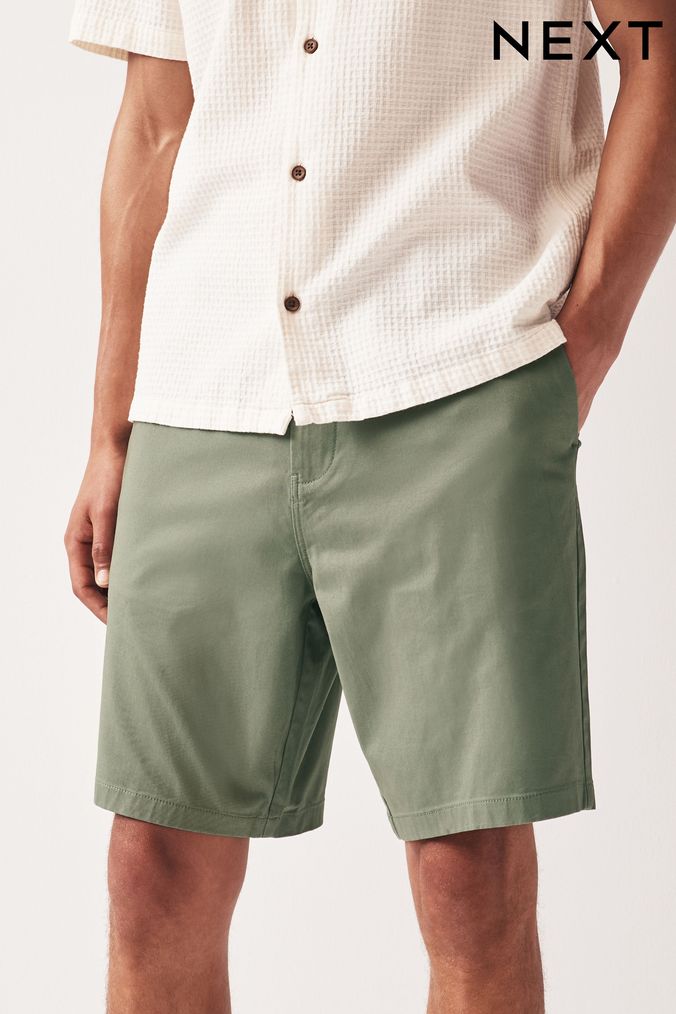 Green khaki hot sale shorts men