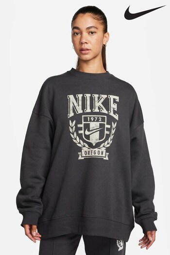 Nike Black Oversized Varsity Crew Sweatshirt (988670) | £29.44