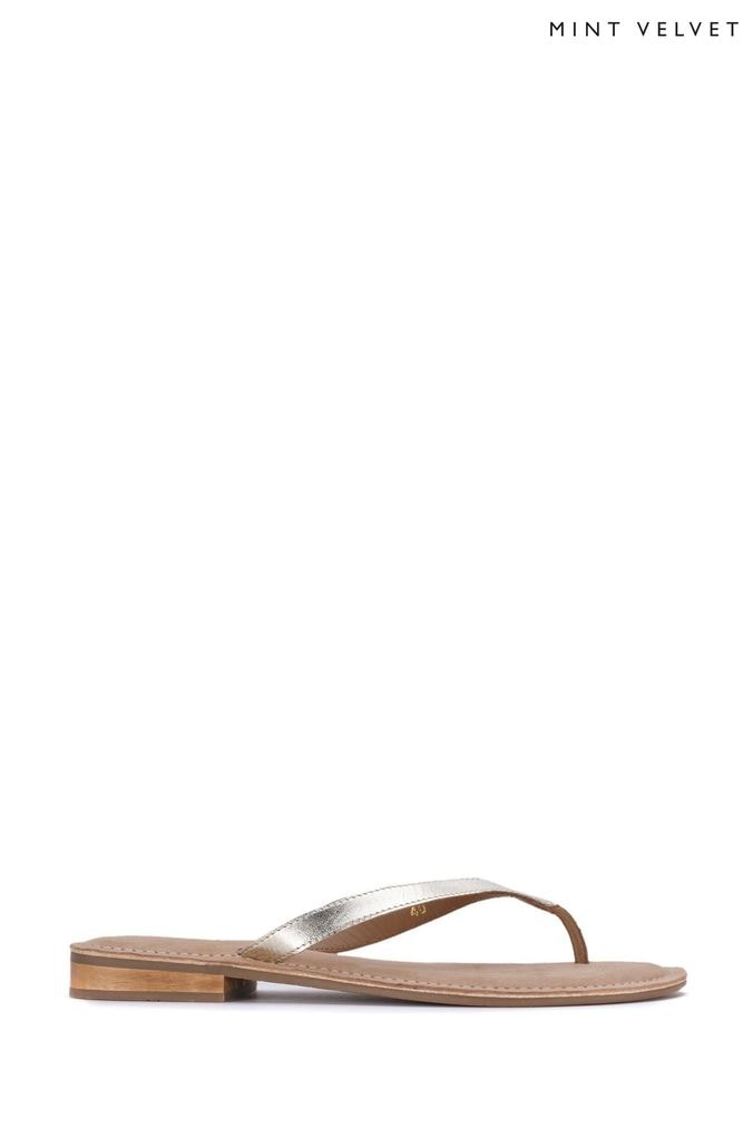 Womens rose gold flip flops best sale