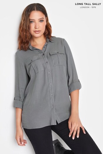 Long Tall Sally Grey Utility Shirt (988826) | £31