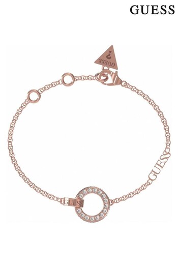 Guess Jewellery Ladies Pink Circle Lights Bracelet (988857) | £49