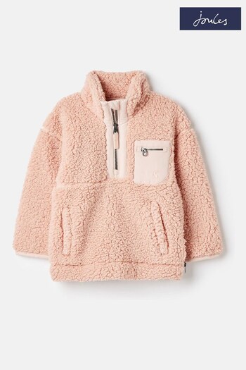 Joules Tilly Rose Pink Half Zip Fleece (988918) | £34.95 - £40.95