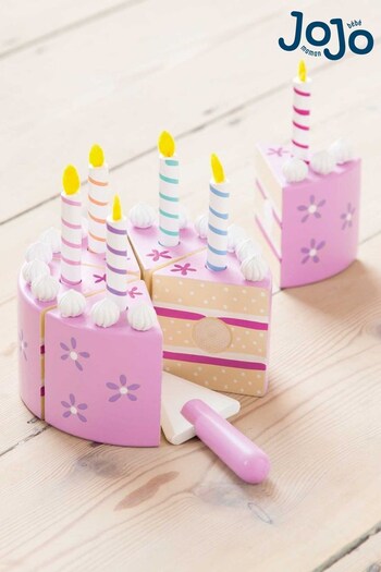 JoJo Maman Bébé Pink Birthday Cake with Candles (989003) | £17