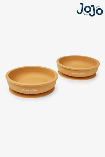 JoJo Maman Bébé Ochre 2-Pack Silicone Suction Bowls (989391) | £15