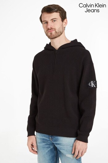 Calvin Klein Jeans Badge Black Hoodie (989490) | £130