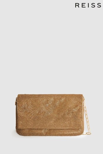 Reiss Bronze Soho Embellished Shoulder Bag (989525) | £128