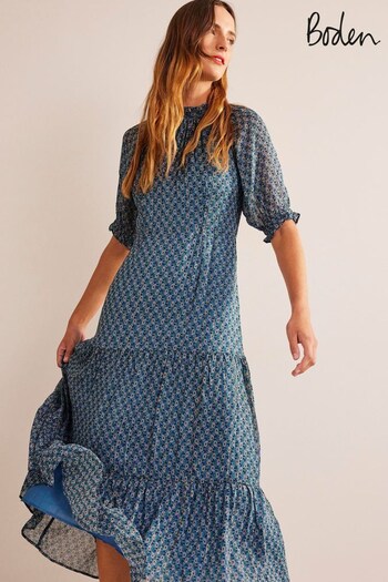 Boden Blue Pretty GGT Maxi Tier Dress (989852) | £170