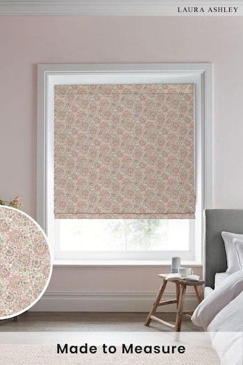 Laura Ashley Coral Pink Painswick Paisley Wood Violet Made to Measure Roman Blinds (989881) | £84