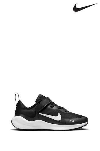 Nike Black/White Revolution 7 Junior Trainers (990095) | £38