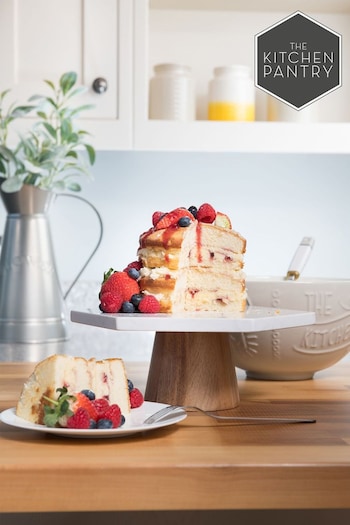 Kitchen Pantry White Marble Cake Stand (990216) | £45