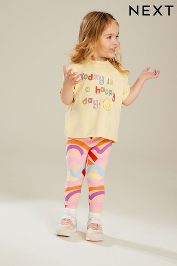Rainbow Short Sleeve T-Shirt and dress Leggings Set (3mths-7yrs) (990227) | £10 - £14