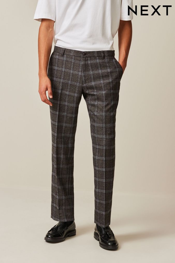 Next mens sales checked trousers