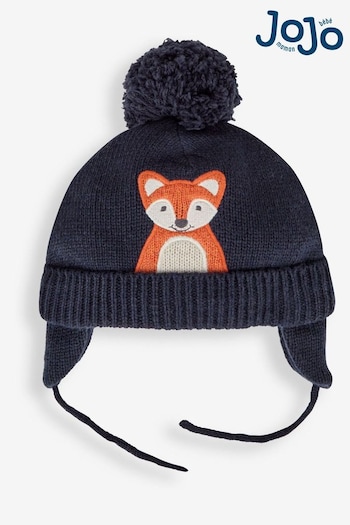 All Personalised Gifts Indigo Fox Appliqué Hat (990439) | £16.50