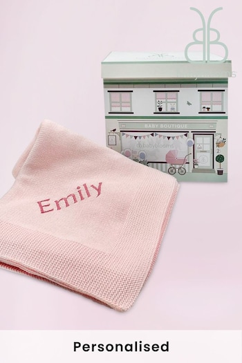 Babyblooms Kids Personalised Luxury Knitted Blanket Baby Gift (990544) | £38
