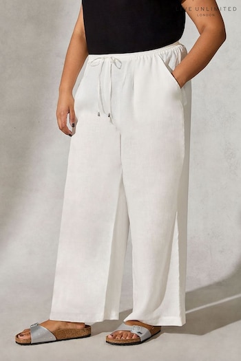 Live Unlimited Curve Linen White Trousers (990761) | £79
