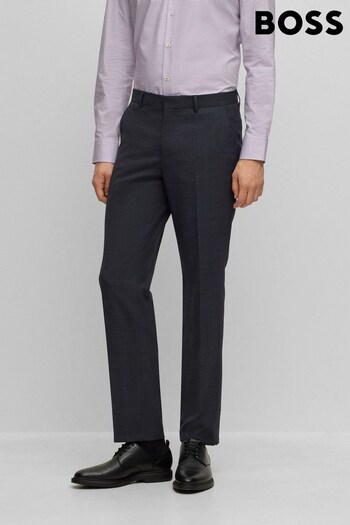 BOSS Grey Leon Melange Stretch Regular Fit das Trousers (990864) | £139