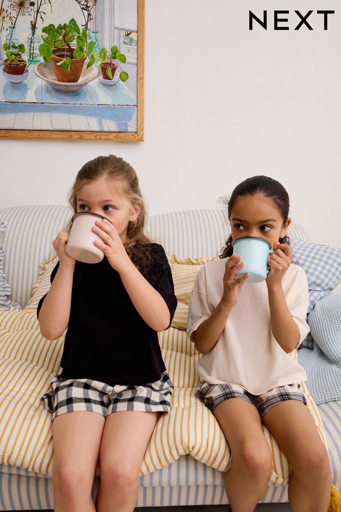 Girls shop tartan pyjamas