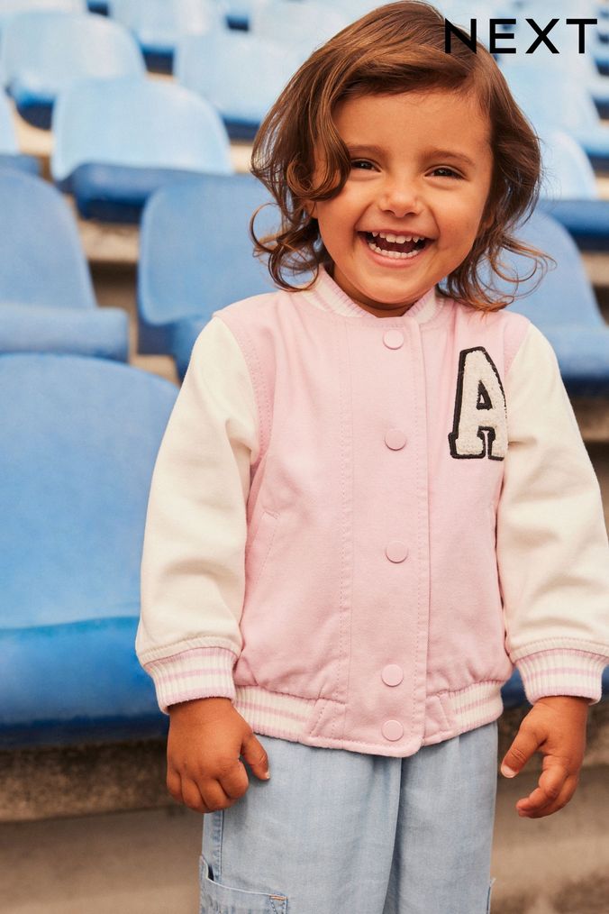 Baby Girls Pink Bomber Coats Jackets Next Official Site