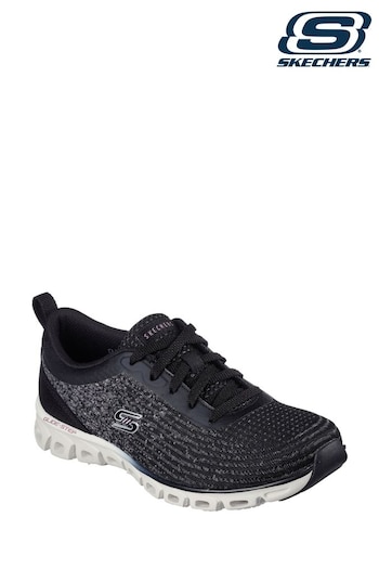 Skechers Black Womens Glide Step Head Start Shoes (991059) | £82