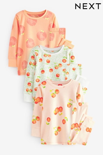 Orange Peach Pyjamas 3 Pack (9mths-12yrs) (991367) | £29 - £35