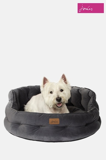 Joules Grey Grey Chesterfield Pet Bed (992223) | £50 - £70