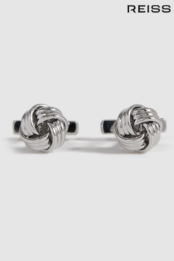 Reiss Silver Callum Knot Cufflinks (992375) | £58