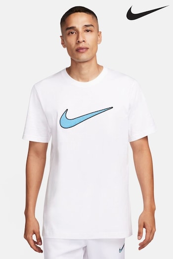 Nike White Sportswear Fleece Colourblock T-Shirt (992438) | £28