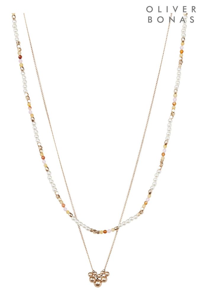 Buy Women s Necklaces Gold Oliver Bonas Layered Jewellery Online FitminShops