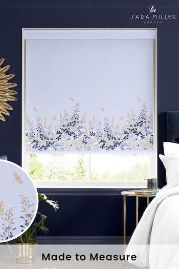 Sara Miller Pale Blue Wisteria Made to Measure Roller Blinds (992747) | £58