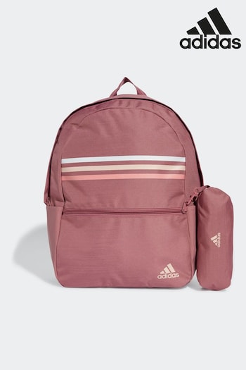 adidas Pink Classic 3-Stripes Backpack (993402) | £25