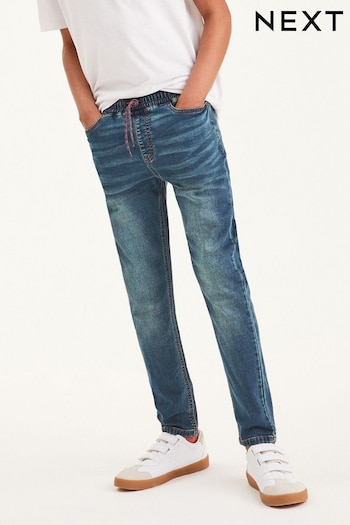 Pull-On Waist Vintage Skinny Fit Jersey Stretch New Jeans With Adjustable Waist (3-16yrs) (993403) | £12 - £17