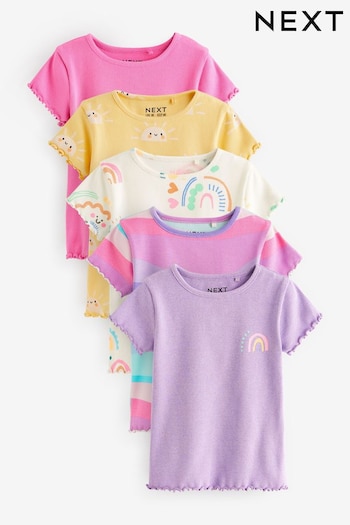 Pink Short Sleeve T-Shirts Moschino 5 Pack (3mths-7yrs) (993434) | £19 - £23