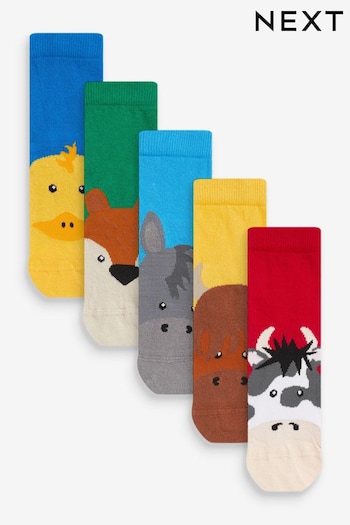 Farm Animals Cotton Rich Socks 5 Pack (994081) | £7 - £9