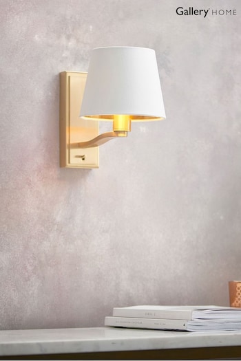 Gallery Home Brushed Gold Harry 205mm Wall Light (994272) | £69